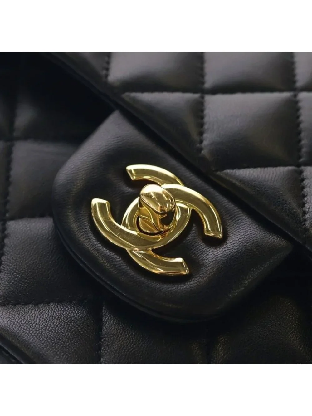Chanel 11.12 Quilted 25 Double Flap Chain Classic Shoulder Back Lambskin Gold